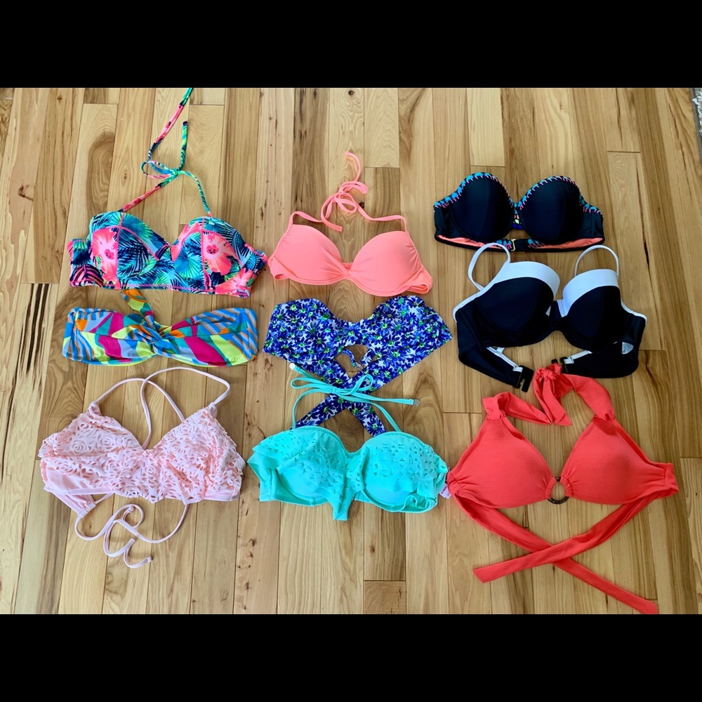 Sz Large Bikini Tops Lot